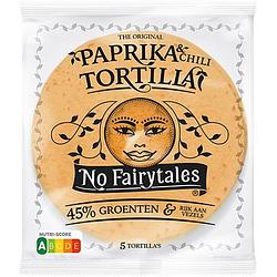 Foto van No fairytales paprika & chili tortilla 5 stuks 200g bij jumbo