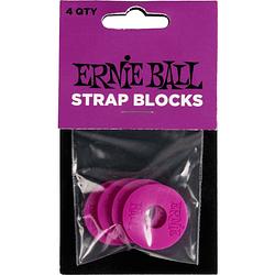 Foto van Ernie ball 5618 strap blocks purple (4 stuks)