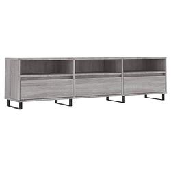 Foto van The living store tv-meubel grijs sonoma eiken - 150x30x44.5 cm - opbergruimte - stevig materiaal