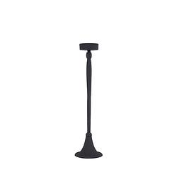 Foto van Ptmd zival black casted alu candleholder round high