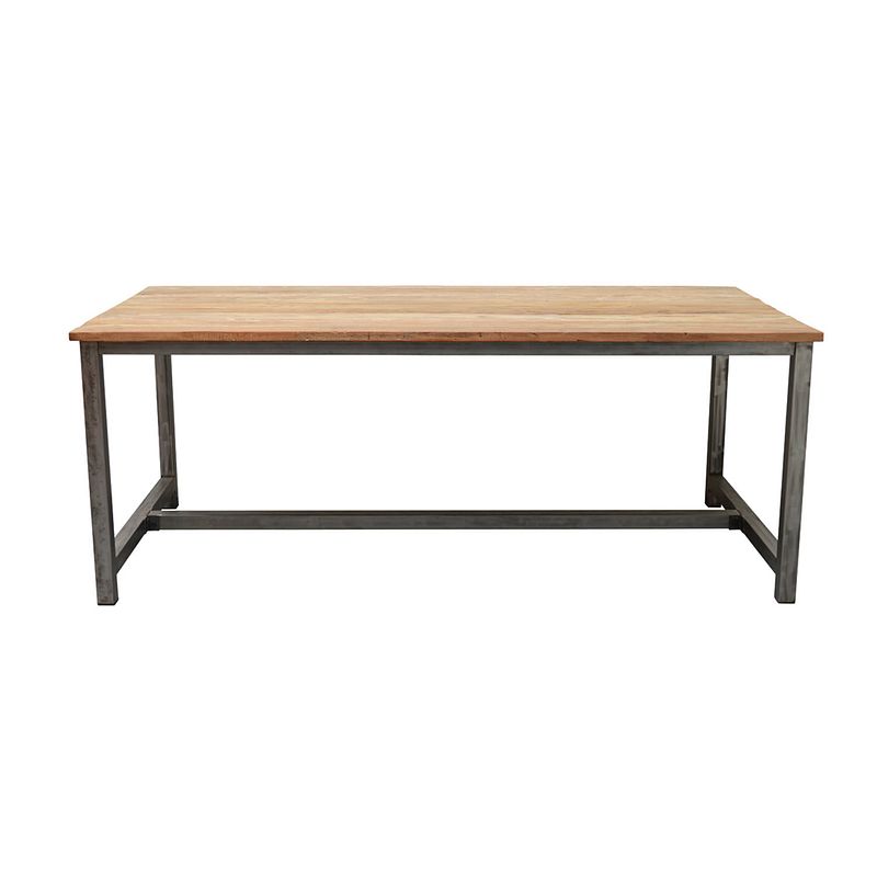 Foto van Livingfurn - eetkamertafel boston - u-poten - teakhout - 240cm - bruin