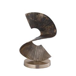 Foto van Ptmd manoa gold alu spiral shaped statue ribbed