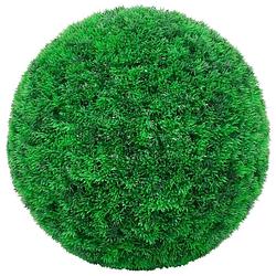 Foto van The living store kunstbuxusbollen - set van 2 - 52 cm - groene polyethyleen