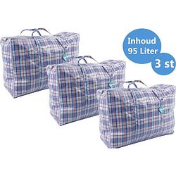 Foto van Discountershop® xl opbergtas 95 liter big shopper jumbo shoppers reistas extra groot grote boodschappentas zak