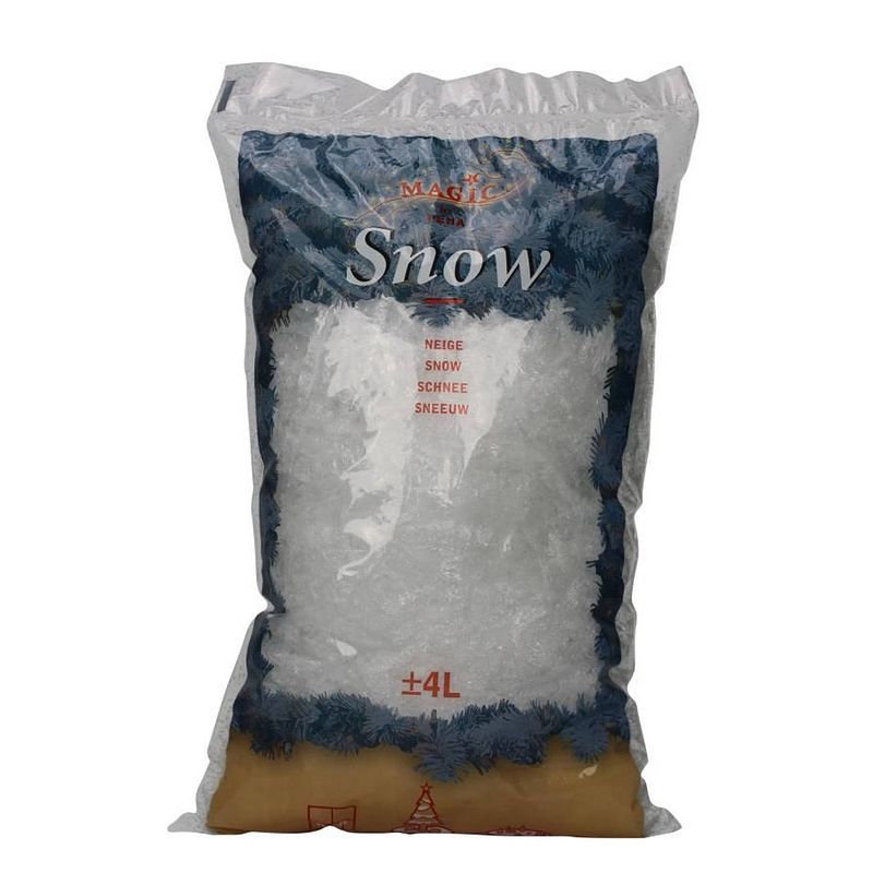 Foto van Kunst sneeuw vlokken 4 liter - decoratiesneeuw
