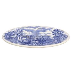 Foto van Gerimport bord 19 cm keramiek blauw/wit