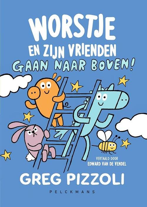 Foto van Worstje en zijn vrienden gaan naar boven - greg pizzoli - hardcover (9789464291476)