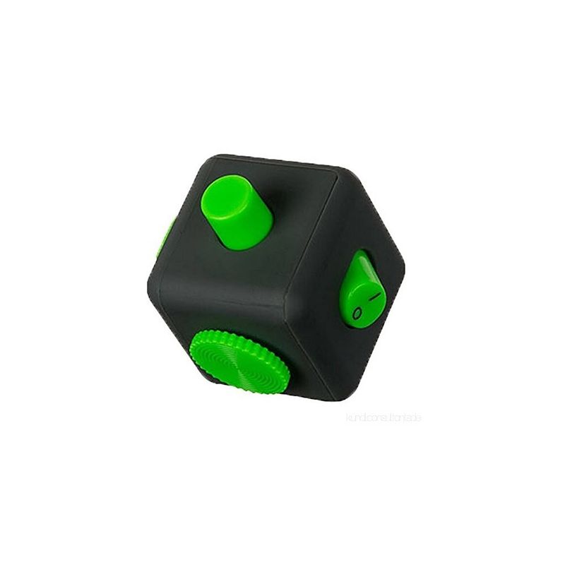 Foto van Banzaa fidget cube - wriemel kubus - zwart groen