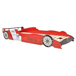Foto van The living store raceauto kinderbed - rood - 225 x 94 x 38 cm - vanaf 4 jaar