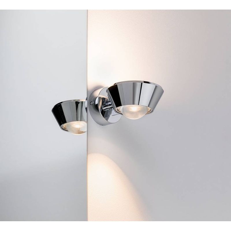 Foto van Paulmann sabik 70947 led-wandlamp voor badkamer 9 w warmwit chroom (glanzend)