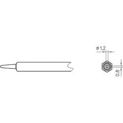 Foto van Weller nt k soldeerpunt beitelvorm grootte soldeerpunt 1.2 mm inhoud: 1 stuk(s)