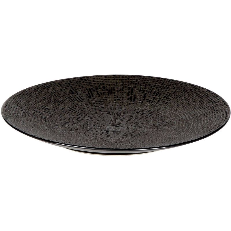 Foto van Palmer bord cubical 21 cm zwart stoneware 1 stuk(s)