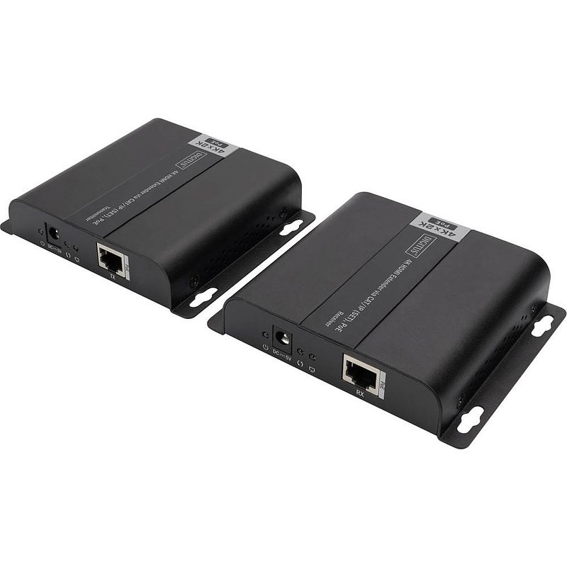 Foto van Digitus ds-55124 1 poort hdmi extender set 3840 x 2160 pixel zwart