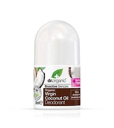 Foto van Dr organic virgin coconut oil deodorant roll-on