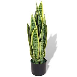 Foto van Vidaxl kunst sanseveria plant met pot 65 cm groen