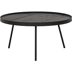 Foto van Dtp home coffee table saturnus large black,30xø60 cm, recycled teak...