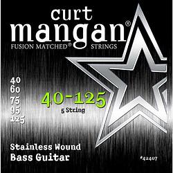 Foto van Curt mangan stainless 40-125 light 5-string snarenset voor 5-snarige basgitaar