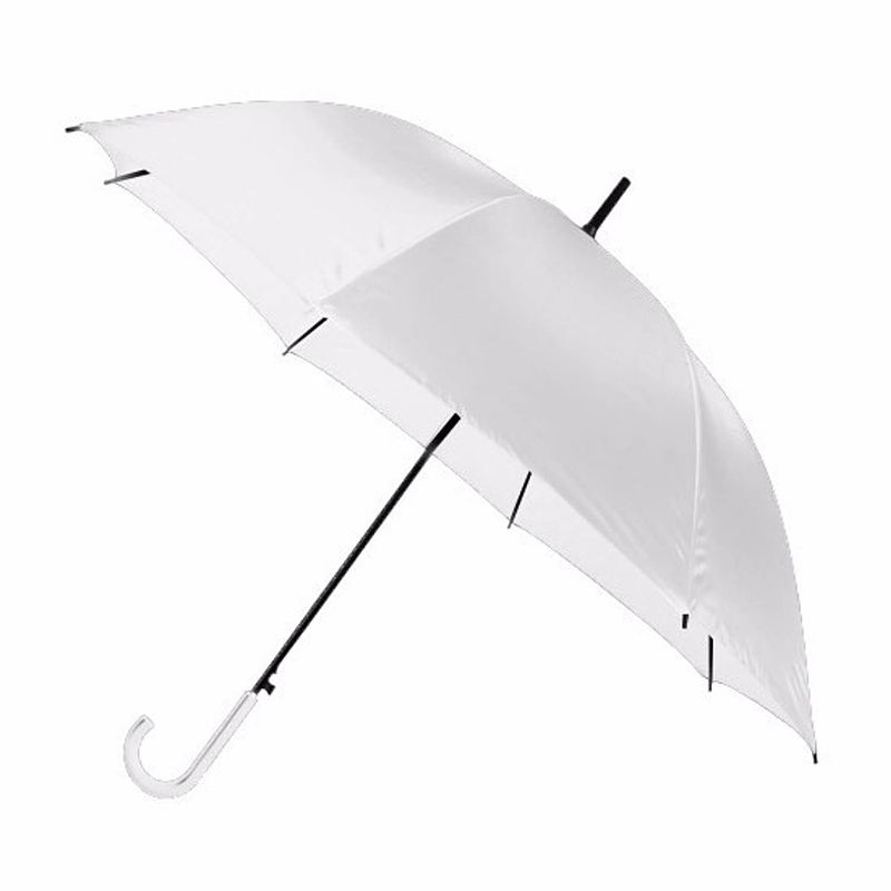 Foto van Witte automatische paraplu 107 cm - paraplu's