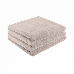 Foto van Pure4u luxe hotel handdoek - taupe - 3 stuks - 70x140cm - 550 g/m2