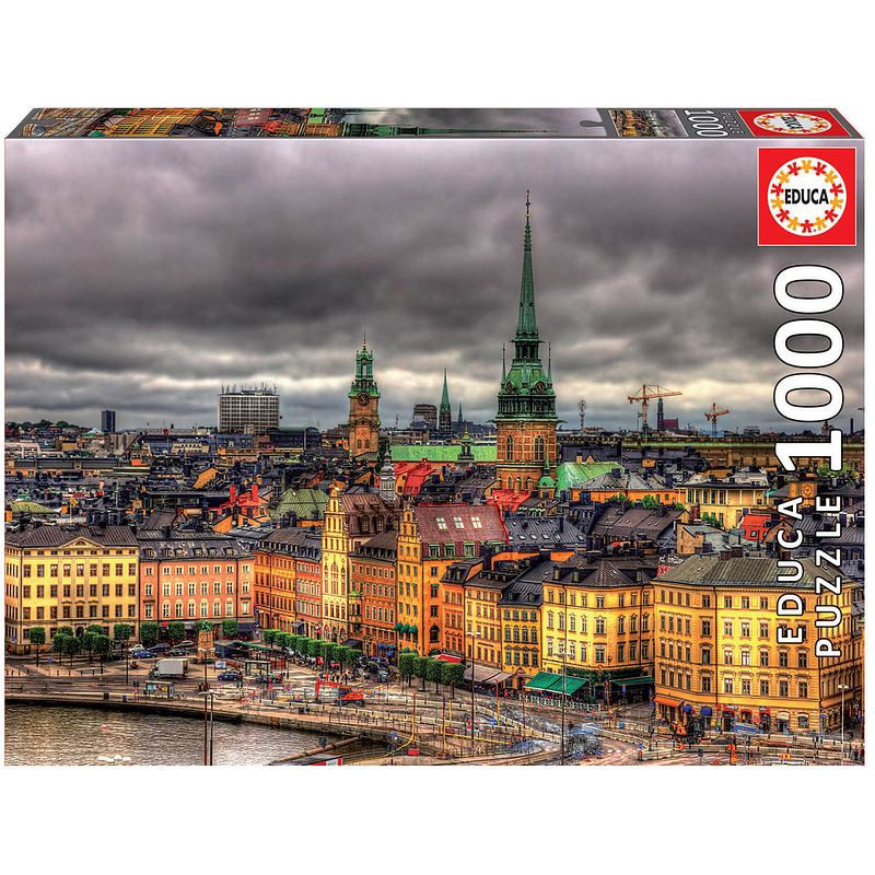 Foto van Educa puzzle 1000 uitzicht vanuit stockholm, zweden