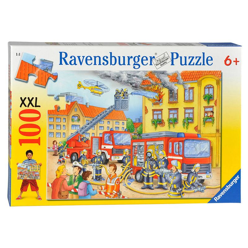 Foto van Ravensburger puzzel xxl brandweer - 100 stukjes