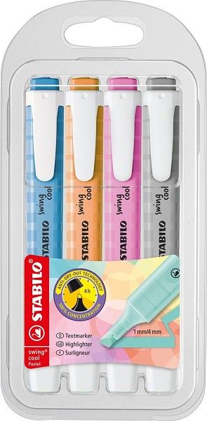 Foto van Stabilo swing cool pastel etui met 4 kleuren