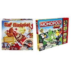 Foto van Spellenbundel - 2 stuks - stef stuntpiloot & monopoly junior