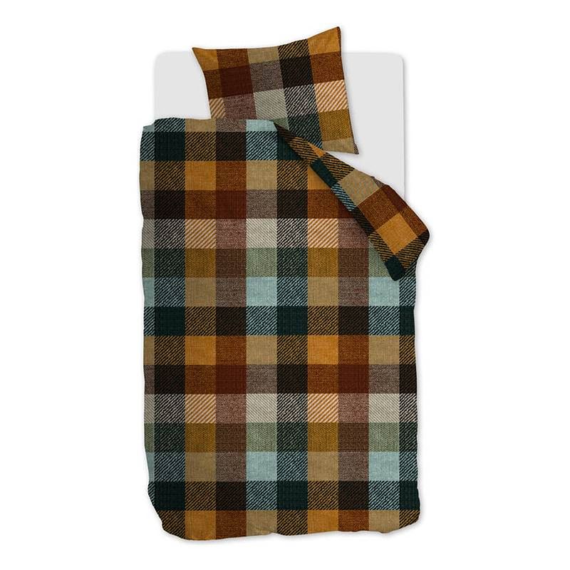 Foto van Beddinghouse beckett flanel dekbedovertrek - 1-persoons (140x200/220 cm + 1 sloop) - flanel - multi