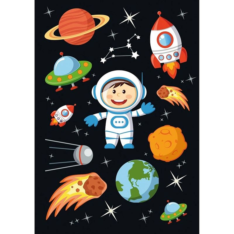 Foto van 30x astronauten/ruimte stickers - stickers