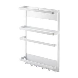 Foto van Yamazaki magnetic refrigerator side rack - tower - white