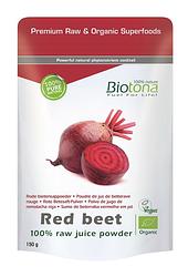 Foto van Biotona red beet 100% raw juice powder