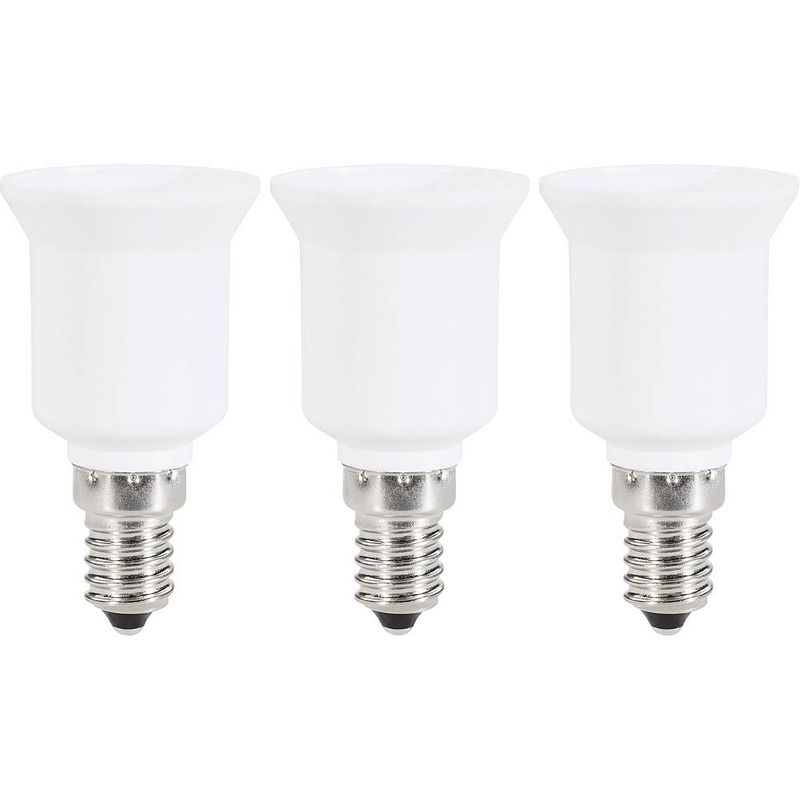 Foto van Lampfitting-adapter e14 naar e27 97029c81h set van 3 stuks renkforce 97029c81h 230 v 75 w