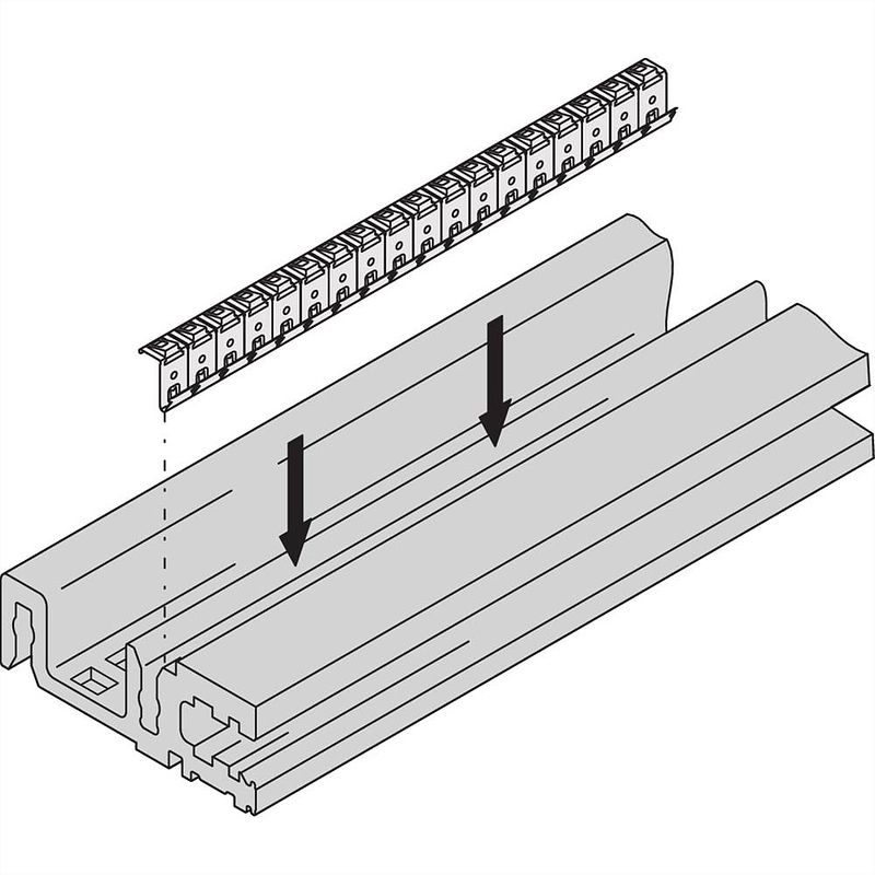 Foto van Schroff 24576084 19 inch rails voor patchkast