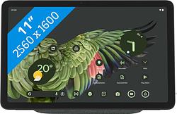 Foto van Google pixel tablet 256gb wifi grijs en oplaaddock met speaker