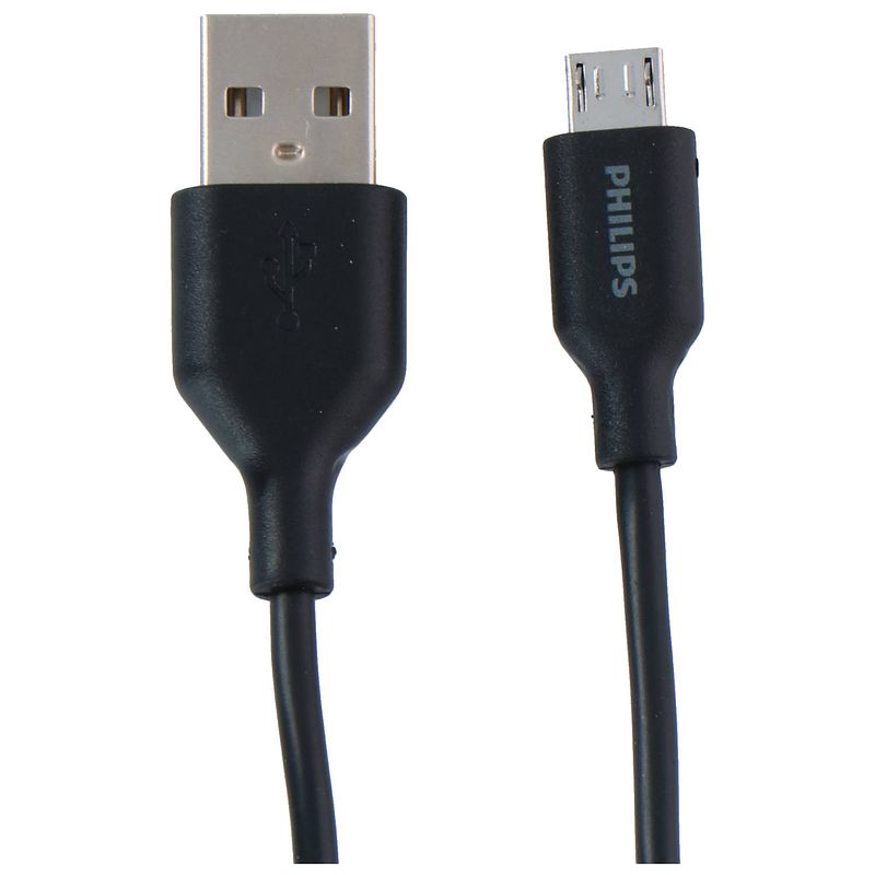 Foto van Philips - usb-a naar micro usb kabel - dlc21030u - 1.2 meter kabel - reserve kabel - zwart