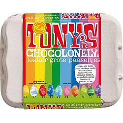 Foto van Tony'ss chocolonely lekker grote chocolade paaseitjes 142g bij jumbo