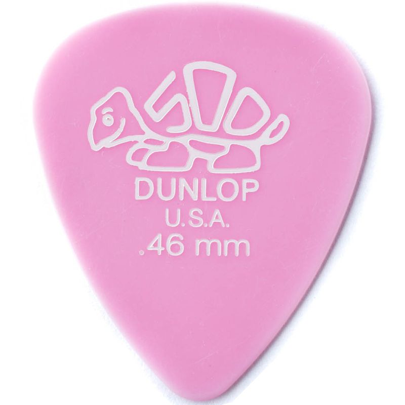 Foto van Dunlop delrin 500 0.46mm plectrum pastel roze