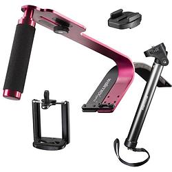 Foto van Mantona 20633 statiefset 1/4 inch zwart, pink voor smartphones en gopro