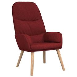 Foto van The living store fauteuil relaxstoel - 70 x 77 x 98 cm - wijnrood