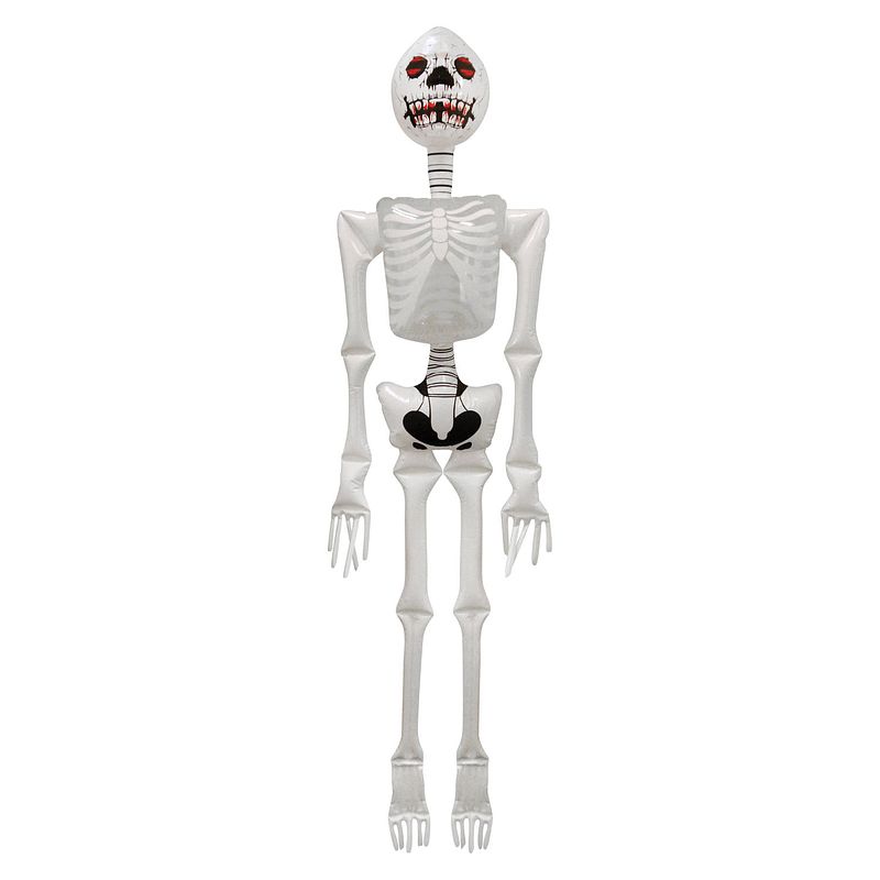 Foto van Opblaasbaar skelet halloween versiering 183 cm - opblaasfiguren