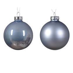 Foto van Decoris - kerstbal glas d7 cm mblw ass 8st kerst