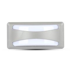 Foto van V-tac wandlamp vt-8058 led 12w 6400k 500 lm 23 x 11 cm zilver