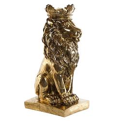 Foto van Casa di elturo decoratief beeld royal lion goud h34 cm