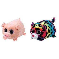 Foto van Ty - knuffel - teeny ty's - curly pig & jelly leopard