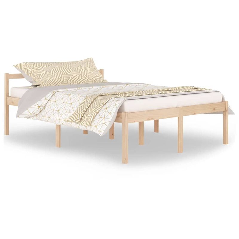 Foto van The living store bedframe grenenhout - 140 x 200 cm - rustiek uitstraling