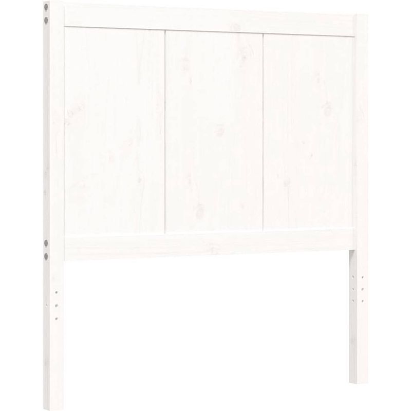 Foto van The living store bedframe - massief grenenhout - 195.5 x 95.5 x 100 cm - wit