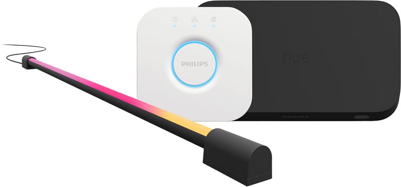 Foto van Philips hue play hdmi sync box + lichtbuis klein zwart + bridge