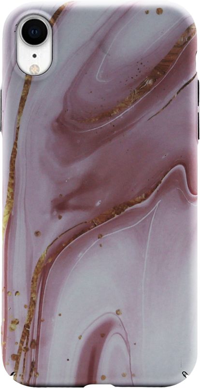 Foto van Bluebuilt pink marble hard case apple iphone xr back cover