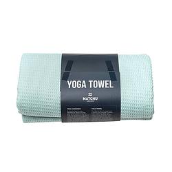 Foto van Matchu sports yoga handdoek harmonic green - harmonic green - 183 cm - 61 cm - 1 cm - 80% polyester en 20% polyamide