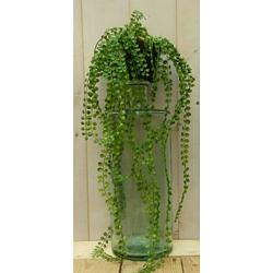 Foto van Warentuin mix - kunsthangplantje groen met kleine bladeren in hangpotje 40 cm